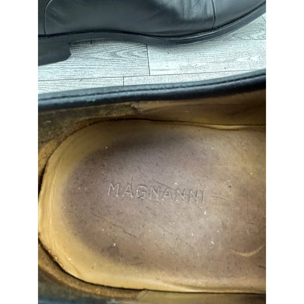 Magnanni Cap Toe Oxford Shoes‎ Black Leather Men Dress Formal Business Size 12